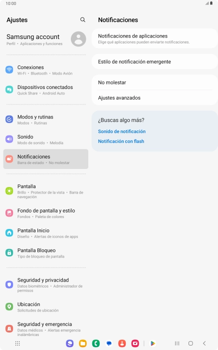 Pulsa Notificaciones de aplicaciones.
