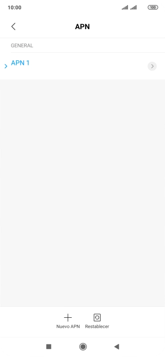 Pulsa Nuevo APN.