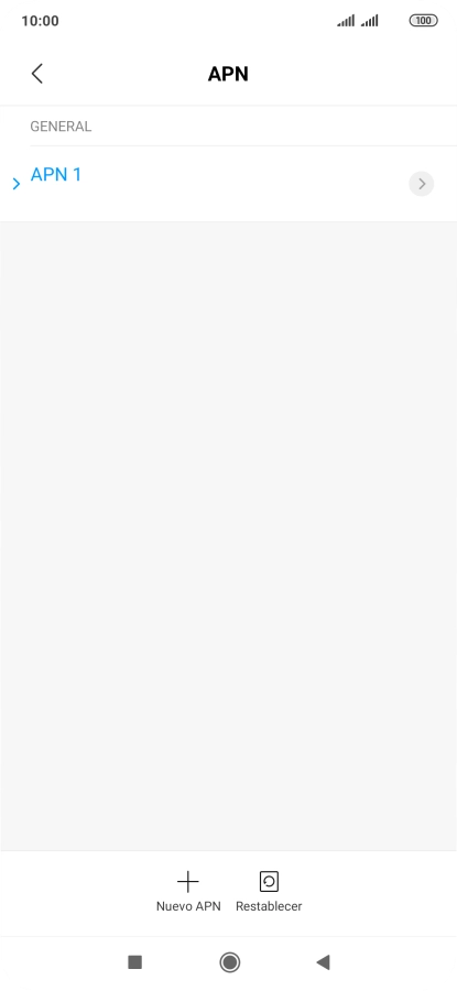 Pulsa Nuevo APN.