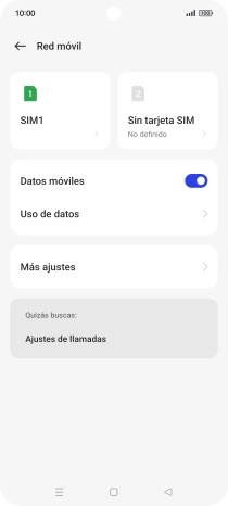 Pulsa el nombre de la tarjeta SIM.