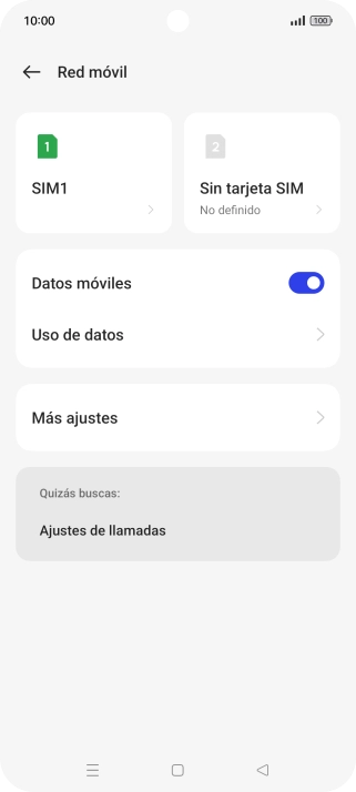Pulsa el nombre de la tarjeta SIM.