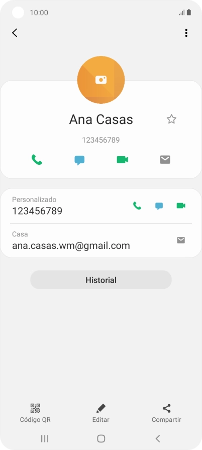 Pulsa el icono de llamada junto al número deseado.