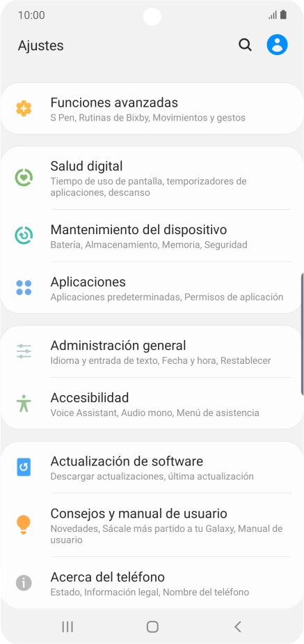 Pulsa Mantenimiento del dispositivo.