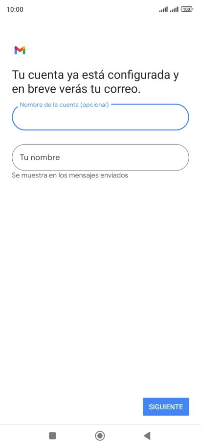 Pulsa Tu nombre e introduce el nombre del remitente.