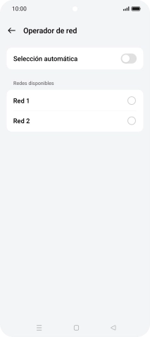 Pulsa la red deseada.