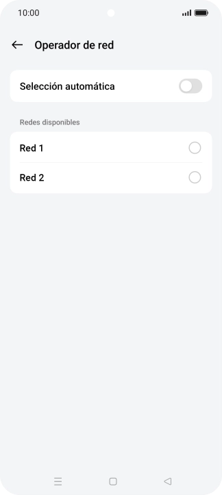 Pulsa la red deseada.
