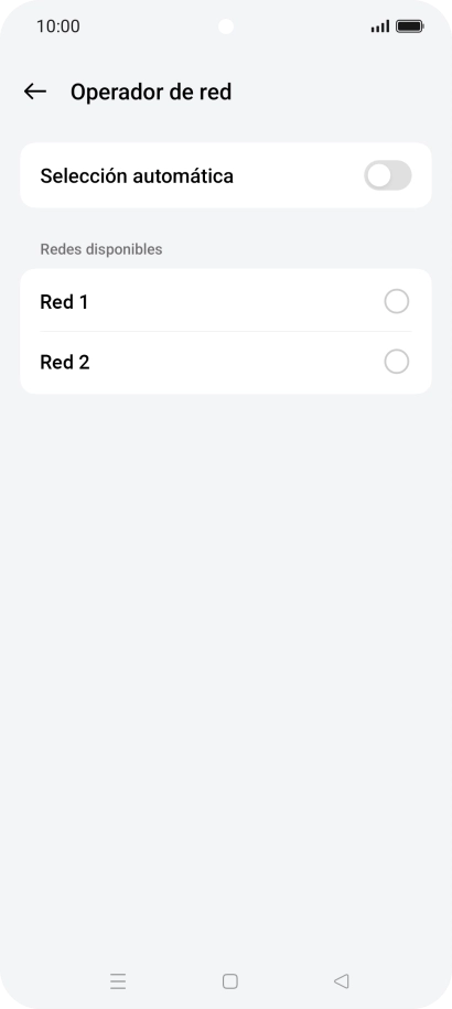 Pulsa la red deseada.