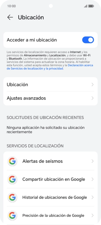 Pulsa Ubicación.