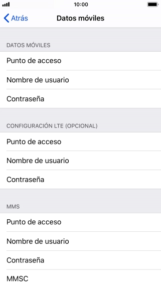Pulsa  Punto de acceso e introduce airtelwap.es.