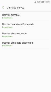 Pulsa el tipo de desvío deseado.