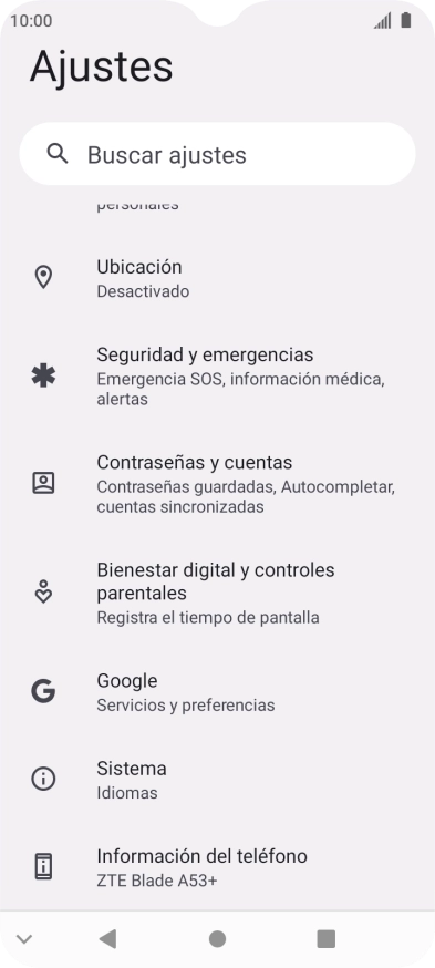 Pulsa Sistema.