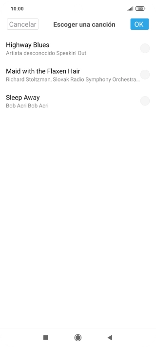 Pulsa los timbres de llamada deseados para escucharlos.