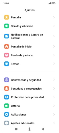 Pulsa Notificaciones y Centro de control.
