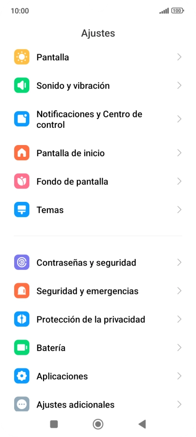 Pulsa Notificaciones y Centro de control.