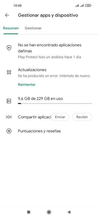 Pulsa Gestionar.