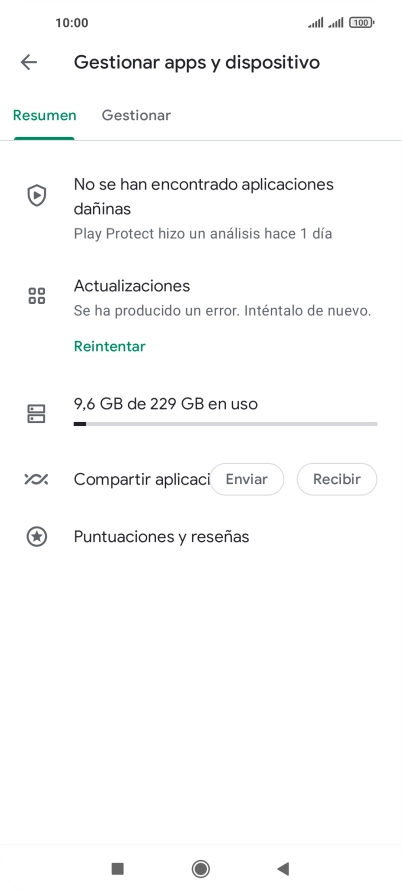 Pulsa Gestionar.