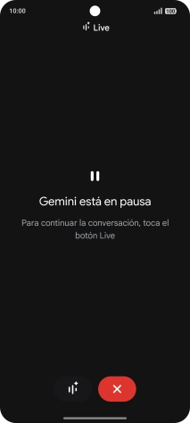 Para retomar la conversación, pulsa el icono de retomar conversación.