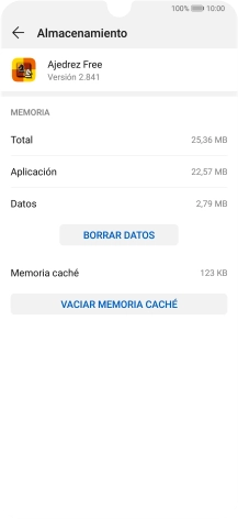 Pulsa VACIAR MEMORIA CACHÉ.