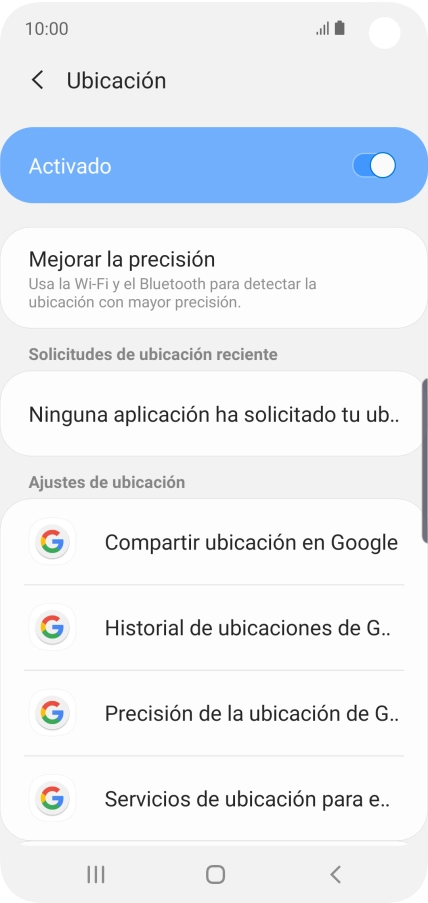 Pulsa Precisión de la ubicación de G... Pulsa Precisión de la ubicación de G...