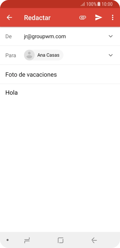 Pulsa el icono de anexos.
