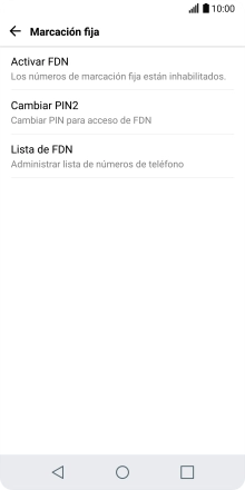 Pulsa Activar FDN.