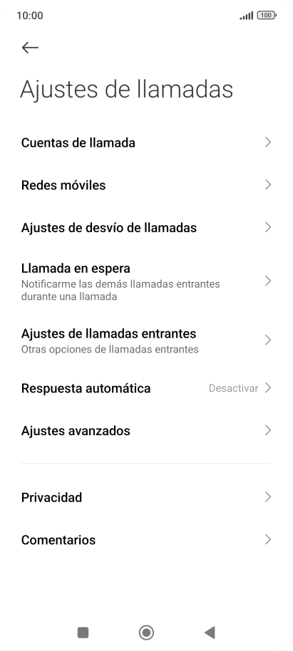 Pulsa Ajustes de desvío de llamadas.