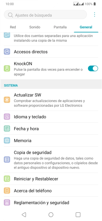 Pulsa Fecha y hora.