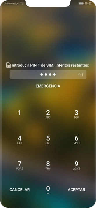 Si lo solicita el teléfono, introduce el código PIN y pulsa ACEPTAR.