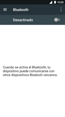 Pulsa el indicador para activar la función.