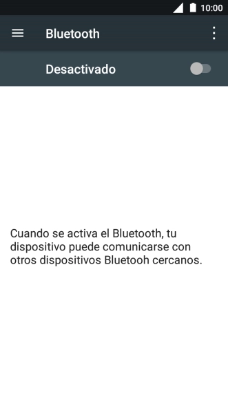 Pulsa el indicador para activar la función.