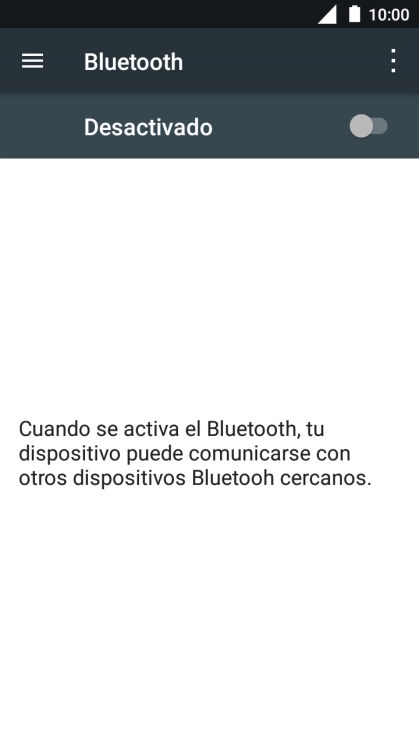 Pulsa el indicador para activar la función.