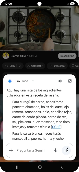 La respuesta de Gemini a tu pregunta se visualiza ahora en la pantalla.