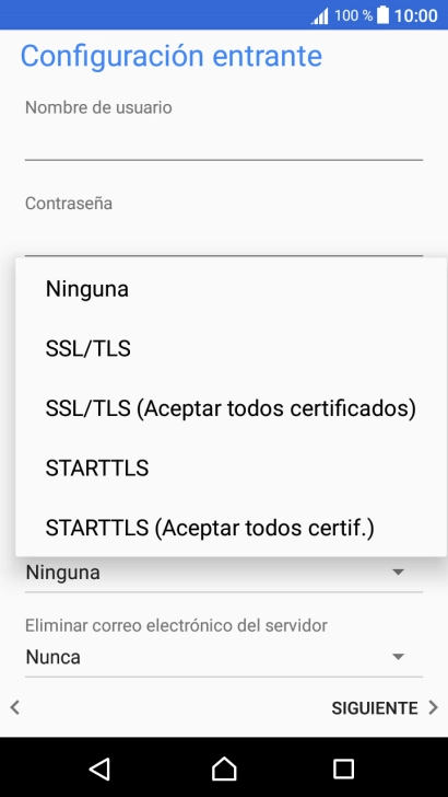 Pulsa Ninguna para desactivar la función.