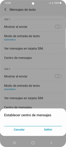 Introduce +34607003110 y pulsa Definir. Introduce +34607003110 y pulsa Definir.