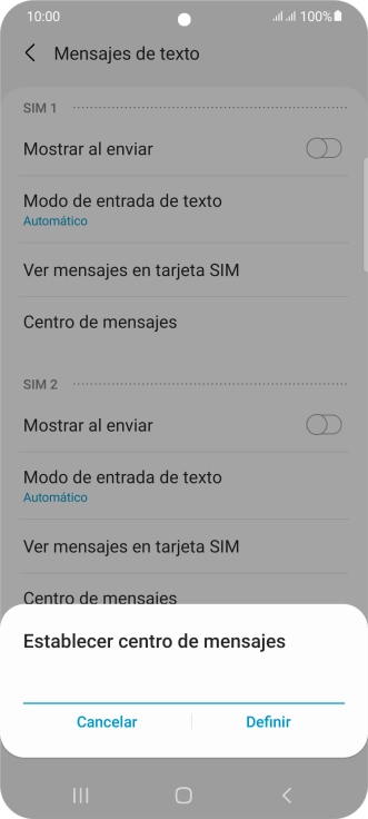 Introduce +34607003110 y pulsa Definir. Introduce +34607003110 y pulsa Definir.