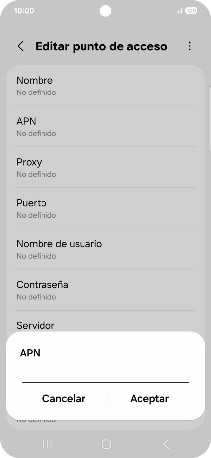 Introduce airtelwap.es y pulsa Aceptar.