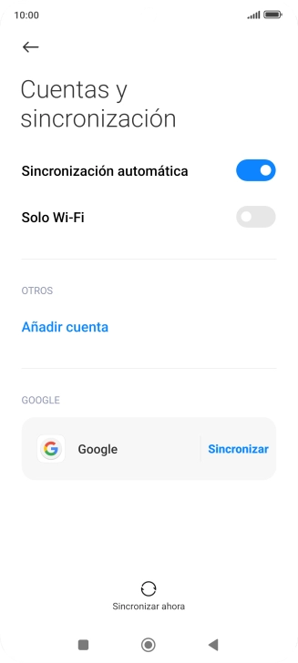 Pulsa Añadir cuenta.