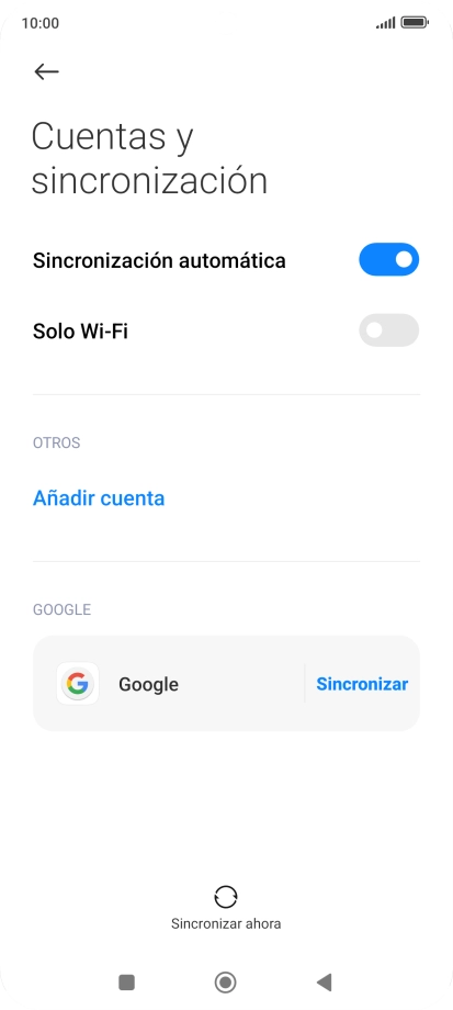 Pulsa Añadir cuenta.
