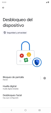 Pulsa Bloqueo de pantalla e introduce el código de seguridad extra que has creado anteriormente.