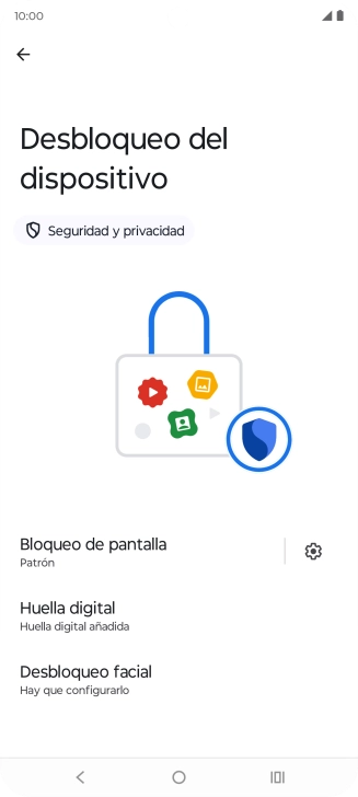 Pulsa Bloqueo de pantalla e introduce el código de seguridad extra que has creado anteriormente.