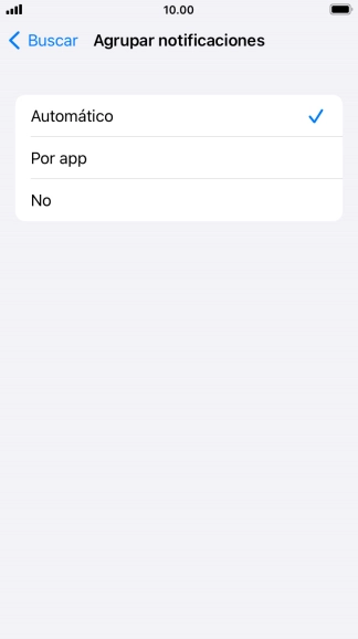 Pulsa el ajuste deseado.