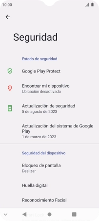 Pulsa Huella digital.