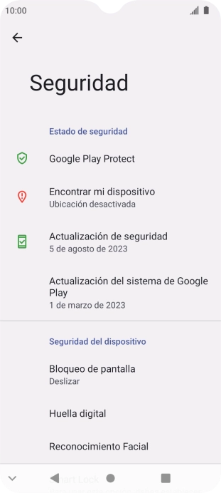 Pulsa Huella digital.