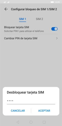 Introduce tu código PIN y pulsa ACEPTAR. Introduce tu código PIN y pulsa ACEPTAR.