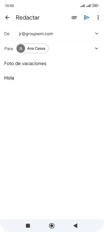 Pulsa el icono de anexos.