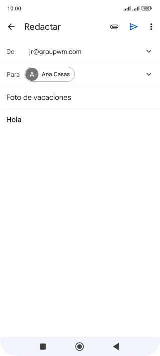 Pulsa el icono de anexos.