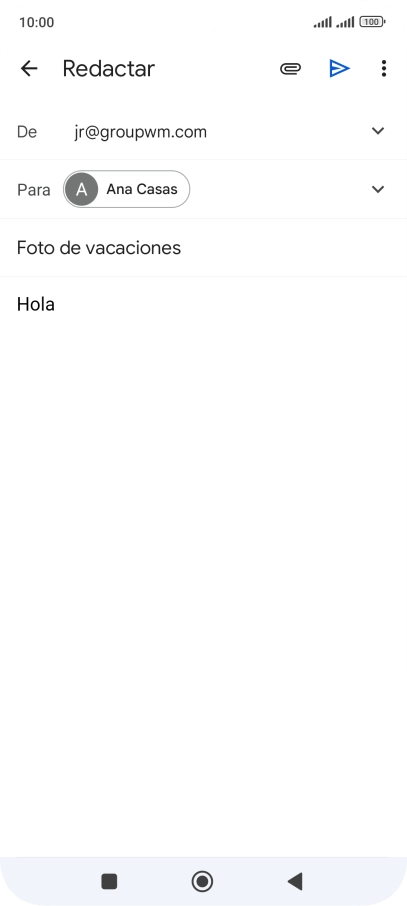 Pulsa el icono de anexos.