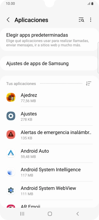 Pulsa la app deseada.