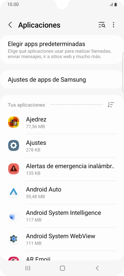 Pulsa la app deseada.