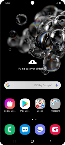 Desliza dos dedos hacia abajo desde la parte superior de la pantalla.